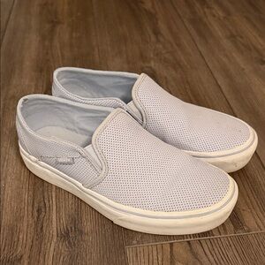Vans- Women’s 7.5 Light Blue Perforated Slip-On Sneakers